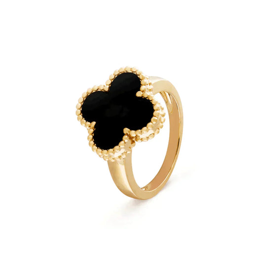 [ECHO ]CLOVER ONYX RING