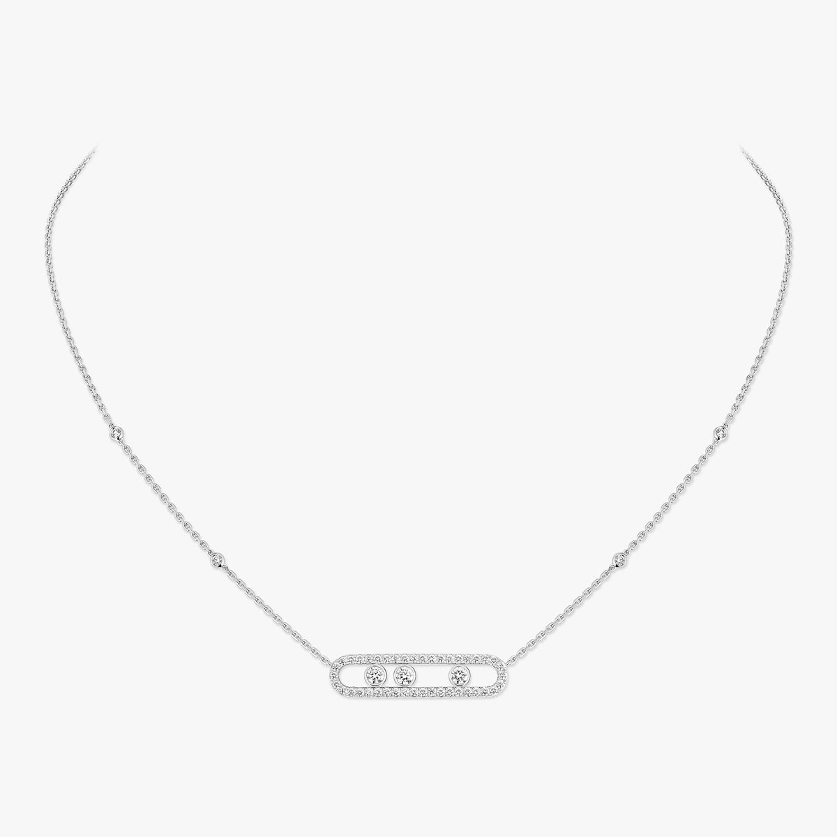 [ECHO] Move Pave_ Rose Gold Diamond Necklace