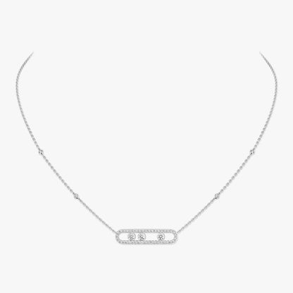 [ECHO] Move Pave_ Rose Gold Diamond Necklace