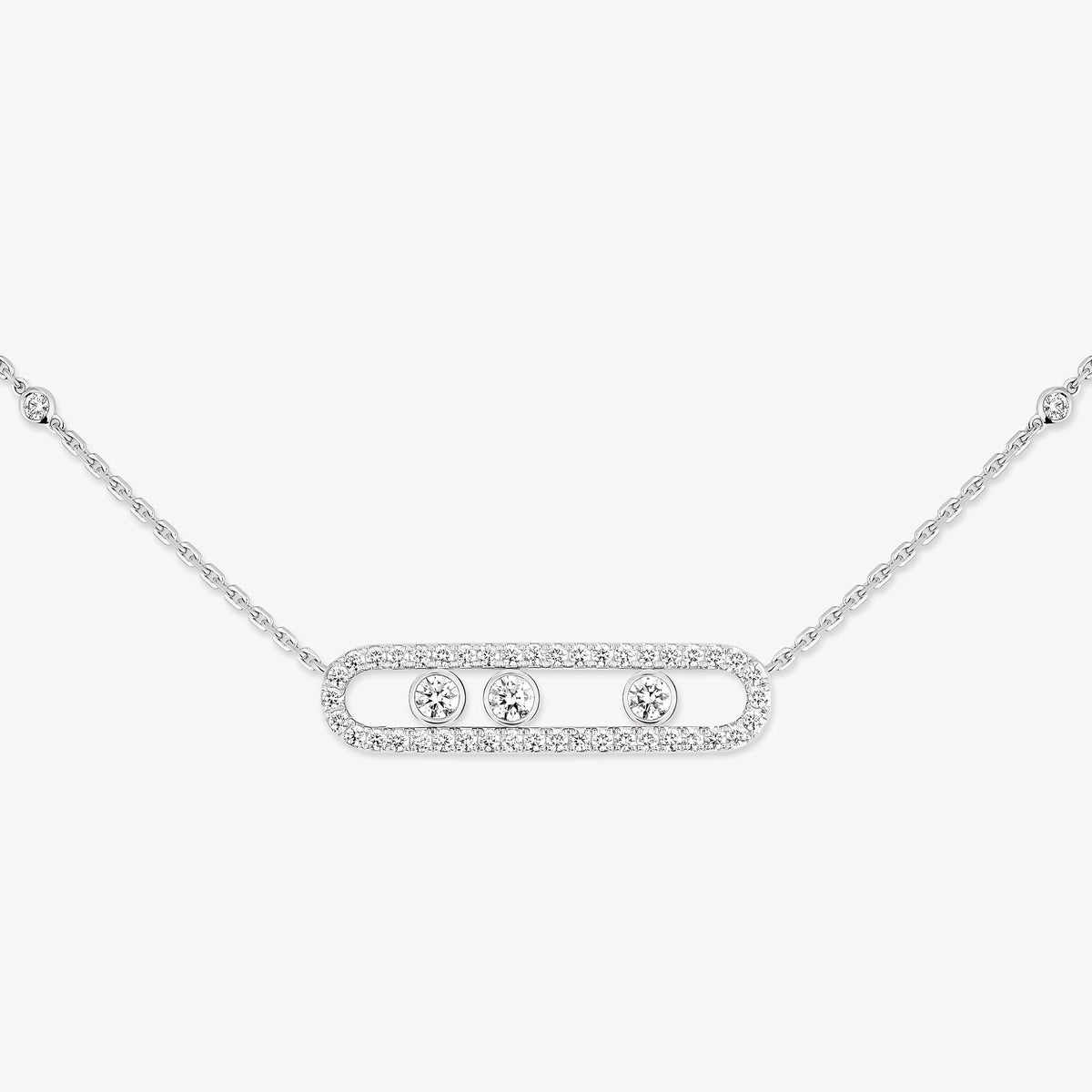 [ECHO] Move Pave_ Rose Gold Diamond Necklace