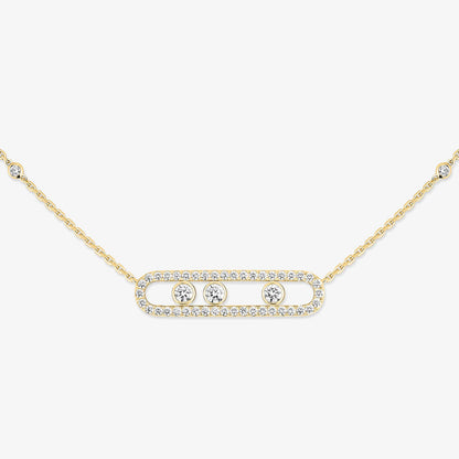 [ECHO] Move Pave_ Rose Gold Diamond Necklace