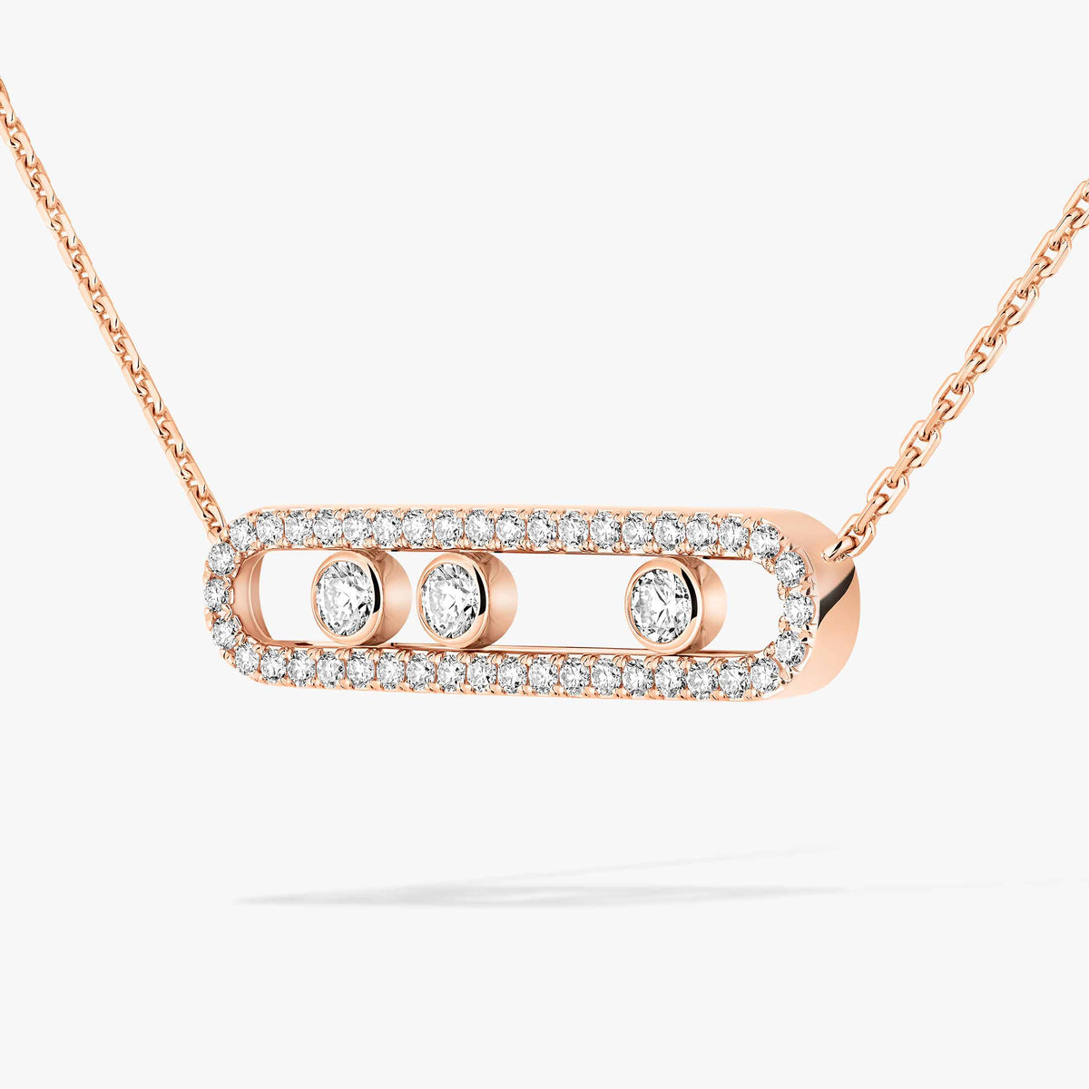 [ECHO] Move Pave_ Rose Gold Diamond Necklace