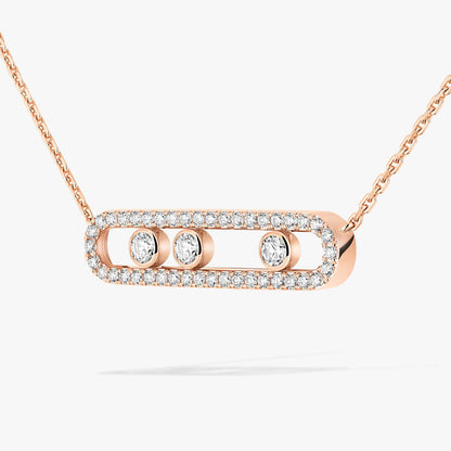 [ECHO] Move Pave_ Rose Gold Diamond Necklace