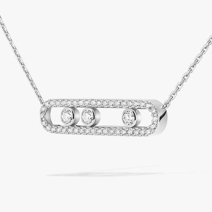 [ECHO] Move Pave_ Rose Gold Diamond Necklace
