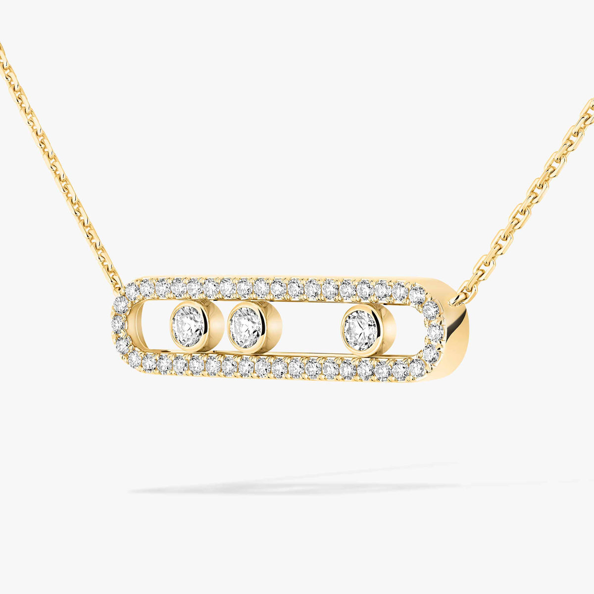 [ECHO] Move Pave_ Rose Gold Diamond Necklace