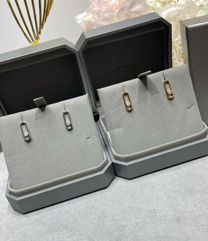 [ECHO]MOVE UNO SMALL 1 DIAMOND EARRINGS