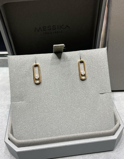 [ECHO]MOVE UNO SMALL 1 DIAMOND EARRINGS