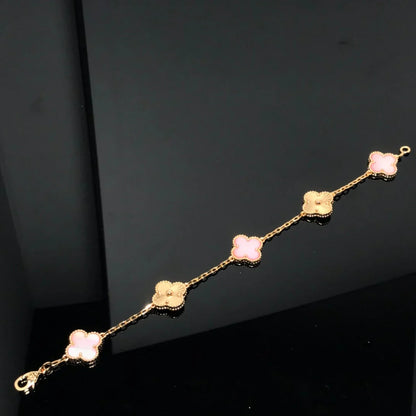 [ECHO ] CLOVER 5 MOTIFS  PINK MOP BRACELET COLLECTION