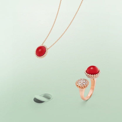 [ECHO ]PERLEE COULEURS DIAMOND ROSE GOLD BETWEEN THE FINGER RING