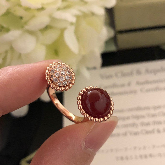 [ECHO ]PERLEE COULEURS DIAMOND ROSE GOLD BETWEEN THE FINGER RING