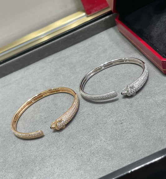 [ECHO ]PANTHERE FULL DIAMOND OPEN BRACELET