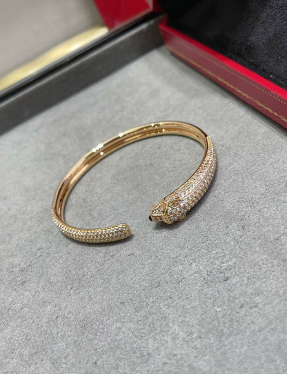 [ECHO ]PANTHERE FULL DIAMOND OPEN BRACELET