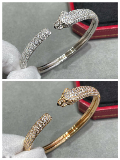 [ECHO ]PANTHERE FULL DIAMOND OPEN BRACELET