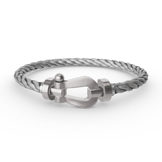 [ECHO ]FORCE LARGE HORSESHOE NO DIAMOND BRACELET SILVER