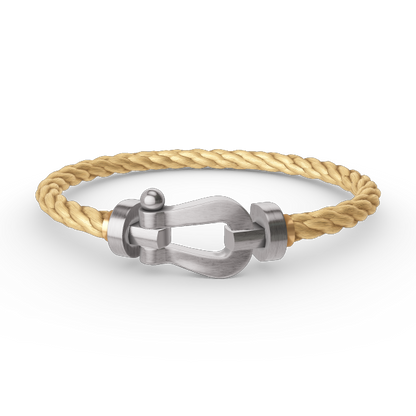 [ECHO ]FORCE LARGE HORSESHOE NO DIAMOND BRACELET SILVER