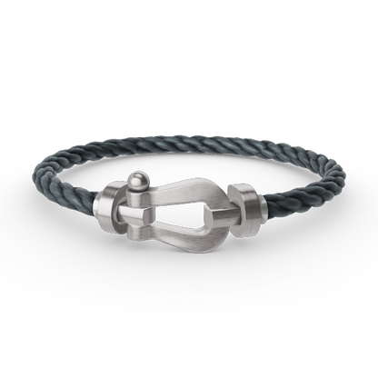 [ECHO ]FORCE LARGE HORSESHOE NO DIAMOND BRACELET SILVER