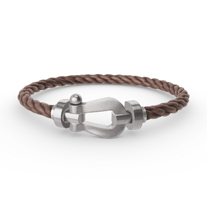 [ECHO ]FORCE LARGE HORSESHOE NO DIAMOND BRACELET SILVER