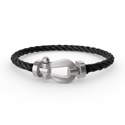 [ECHO ]FORCE LARGE HORSESHOE NO DIAMOND BRACELET SILVER