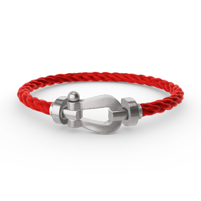 [ECHO ]FORCE LARGE HORSESHOE NO DIAMOND BRACELET SILVER