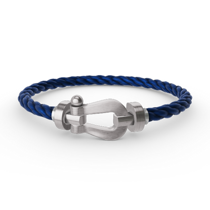 [ECHO ]FORCE LARGE HORSESHOE NO DIAMOND BRACELET SILVER