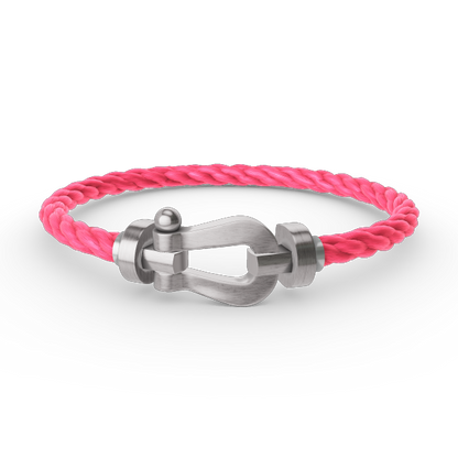 [ECHO ]FORCE LARGE HORSESHOE NO DIAMOND BRACELET SILVER