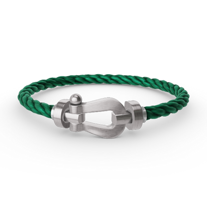 [ECHO ]FORCE LARGE HORSESHOE NO DIAMOND BRACELET SILVER