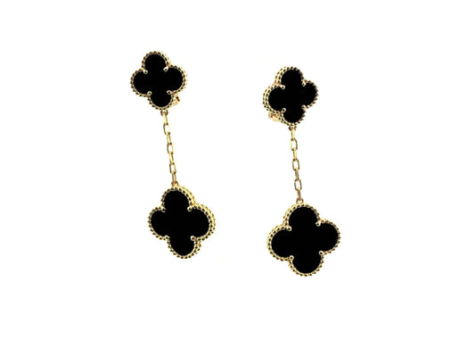[ECHO ]CLOVER 2 MOTIFS  EARRINGS (MULTIPLE CHOICESC