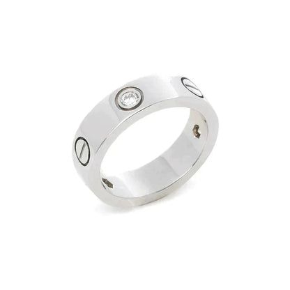 [ECHO ]LOVE RING 5.5MM 3 DIAMONDS SILVER