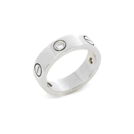 [ECHO ]LOVE RING 5.5MM 3 DIAMONDS SILVER