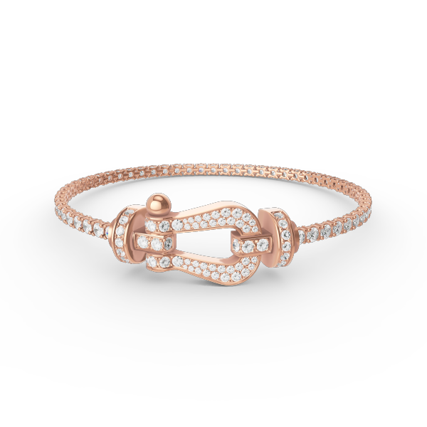 [ECHO ]FORCE  LARGE HORSESHOE FULL DIAMOND TENNIS BRACELET