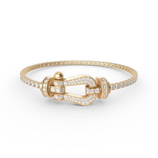 [ECHO ]FORCE  LARGE HORSESHOE FULL DIAMOND TENNIS BRACELET