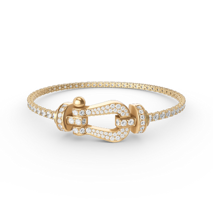 [ECHO ]FORCE  LARGE HORSESHOE FULL DIAMOND TENNIS BRACELET