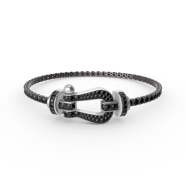 [ECHO ]FORCE  LARGE HORSESHOE FULL DIAMOND TENNIS BRACELET