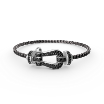[ECHO ]FORCE  LARGE HORSESHOE FULL DIAMOND TENNIS BRACELET